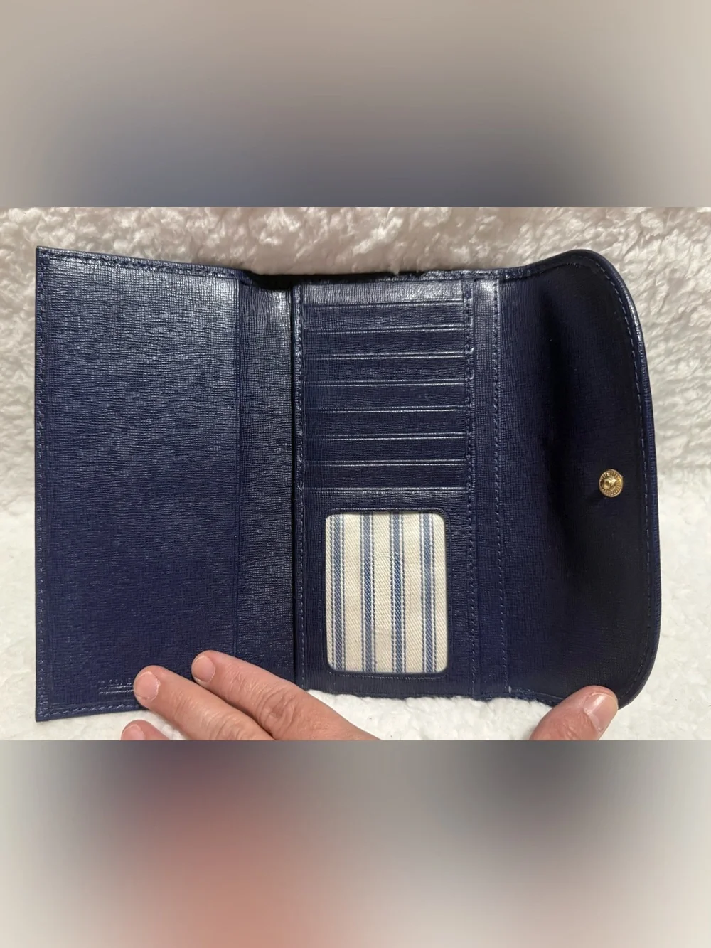 Dooney & Bourke Marine Blue Saffiano Leather Wallet